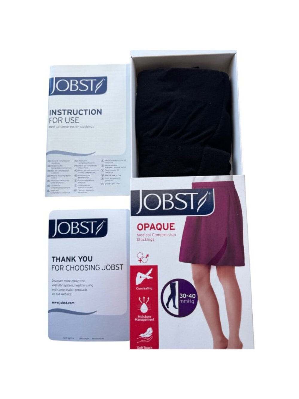 Jobst Compression Stockings Opaque Black XL Waist CT Support 30-40 MmHg New - Picture 4 of 9